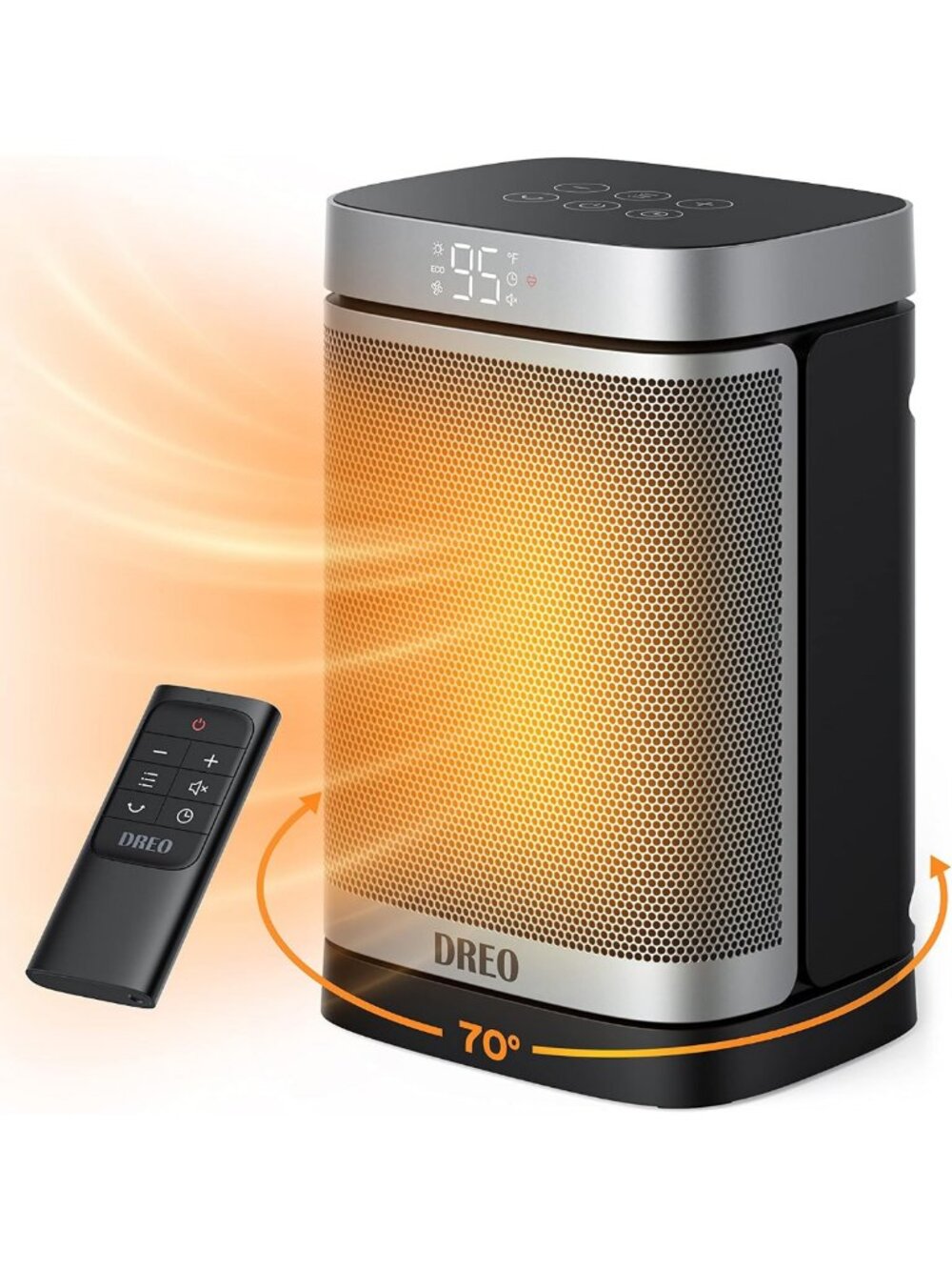 Portable Electric Space Heater for Indoor Use with Adjustable Thermostat, Energy